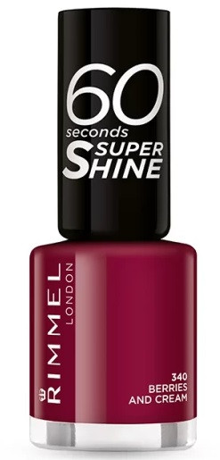 Rimmel London 60 Seconds Super Shine Nail Polish (340 Berries And Cream) 8 ml