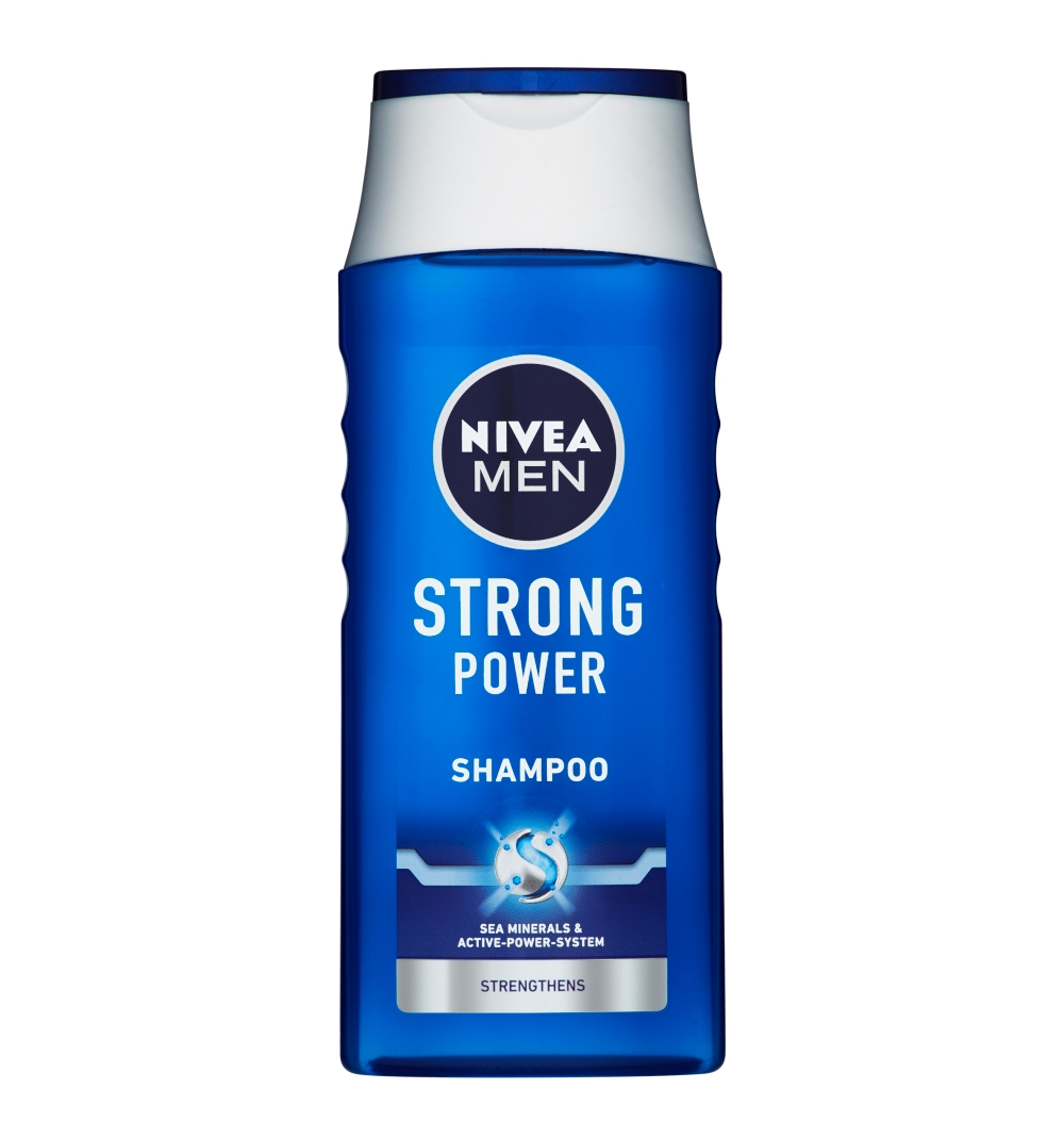 NIVEA MEN Strong Power Shampoo – 250 Ml, Ohne Silikone & Mikroplastik, Mit Meeresmineralien