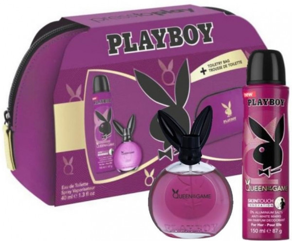 Playboy Queen of the Game EDT 40 ml + DEO VAPO 150 ml + Kosmetiktasche