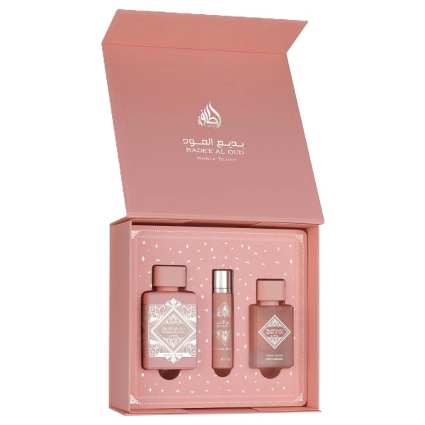 Lattafa Badee Al Oud Noble Blush EDP 100 ml + EDP 12 ml + Hair Mist 50 ml